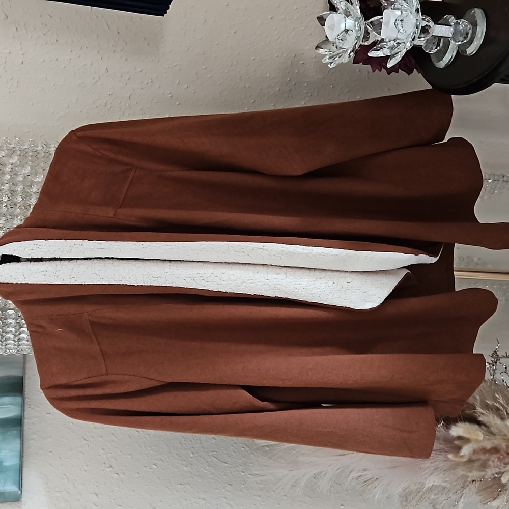 Self Esteem Cardigan with Sherpa Collar